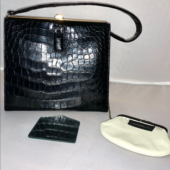 Vintage ALLIGATOR I. Magnin Rendl Original Purse Pristine Handbag - Picture 10 of 16